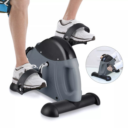 under Desk Bike Pedal Exerciser, Mini Exercise Bike with Digital Display, Portable Foot Cycle Arm & Leg Peddler Machine for Home