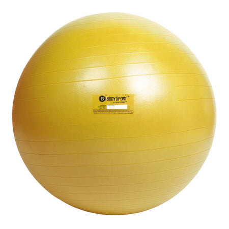 Yellow Fitness Ball (65 Cm), Pump & Exercise Guide Included
